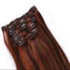 Simpleyourstyle 22inch 80g 7pcs 1 set Clip in Straight Remy 100% Human Hair Extensions Clip in Medium Brown/Red Auburn #4/30 view 1