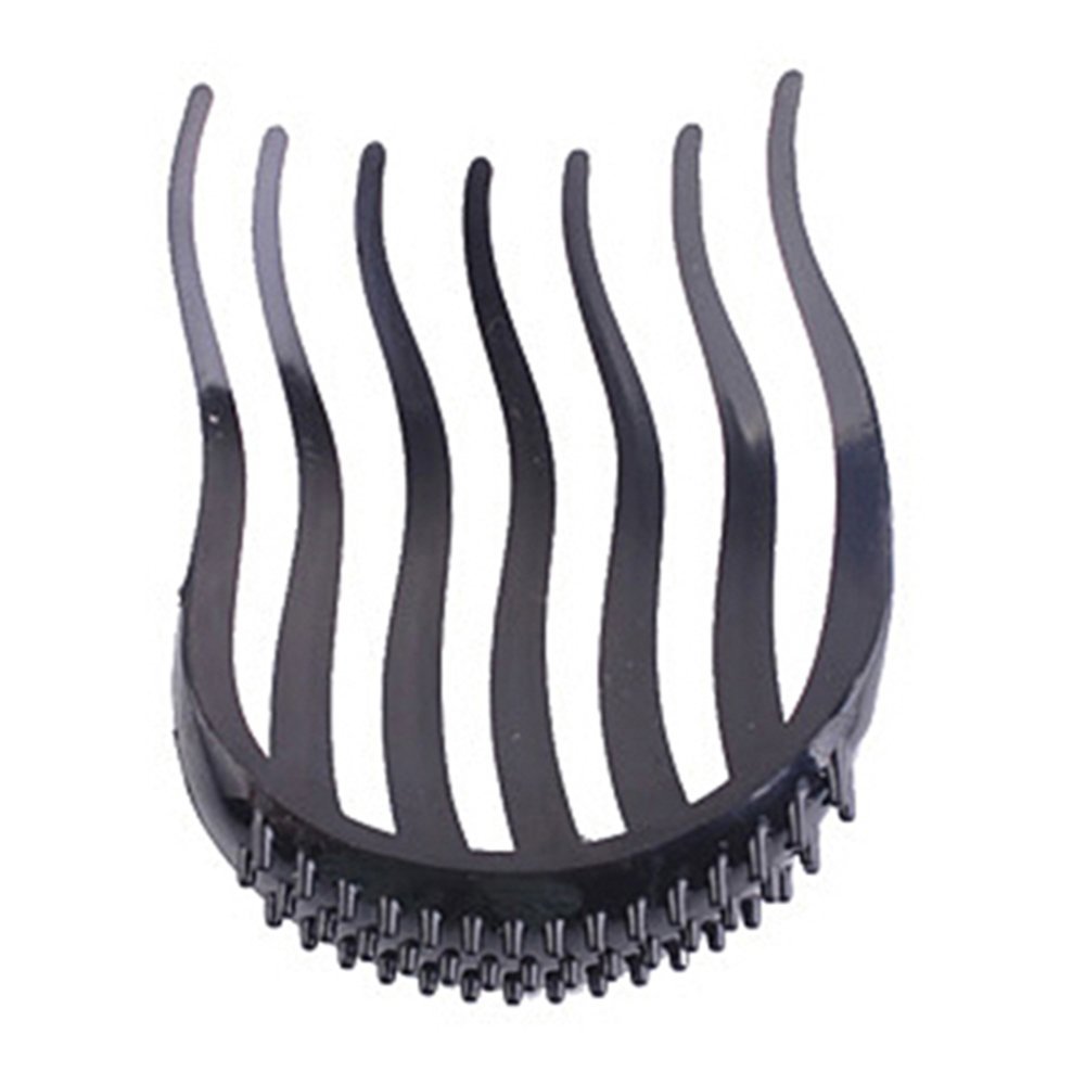 2Pc Magic BUMP IT UP Volume Inserts for Donut ponytail Bumpits Bouffant Do Beehive Dish Styles Hair Comb Pads Base Foam Hair Maker Braid Ponytail Hairstyle Hairdisk Styling Design Beauty Tool (Black)