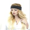 Wide Solid Stretch Fabric Headband (Grey) view 2