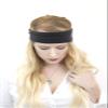 Wide Solid Stretch Fabric Headband (Grey) view 3