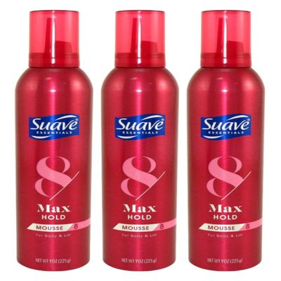 Suave Mousse Max Hold For Body And Lift 9 Ounce (Pack of 3)