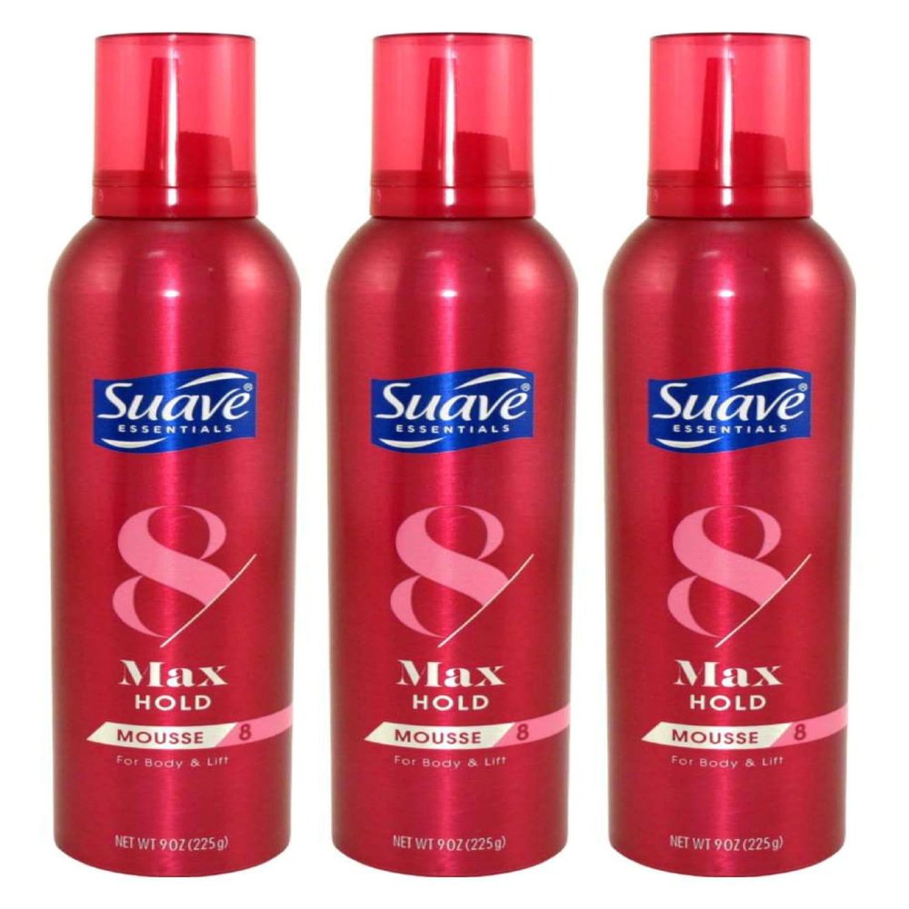 Suave Mousse Max Hold For Body And Lift 9 Ounce (Pack of 3)