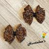 Cheetah Print Toddler Hair Bow Set view 2