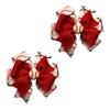 Baseball Toddler Hair Bow Set (Red or Black) view 1