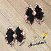 Baseball Toddler Hair Bow Set (Red or Black) view 4