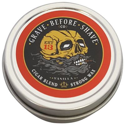 Fisticuffs Cigar Blend Strong Hold Mustache Wax 1 OZ. Tin