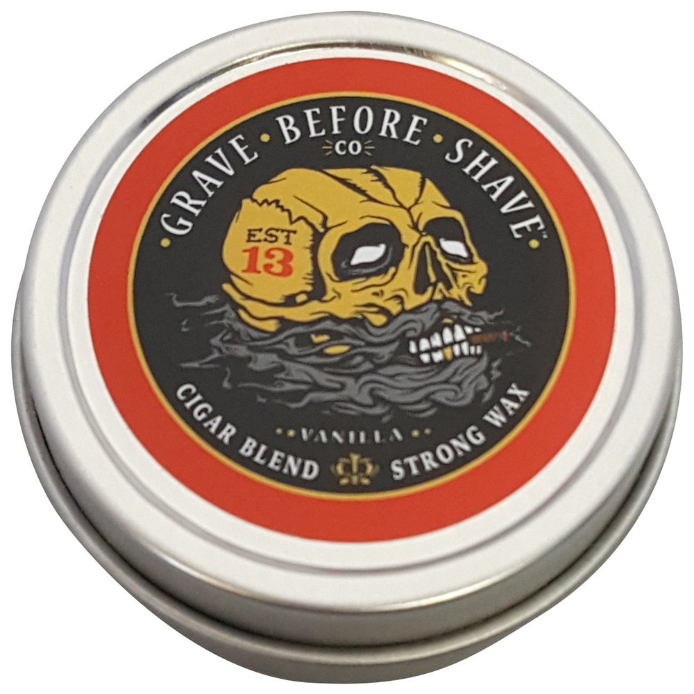 Fisticuffs Cigar Blend Strong Hold Mustache Wax 1 OZ. Tin