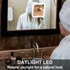 Fancii 10X Magnifying Lighted Makeup Mirror - Daylight LED Vanity Mirror - Compact, Cordless, Locking Suction, 6.5" Wide, 360 Rotation, Portable Illuminated Bathroom Mirror (Square) view 4