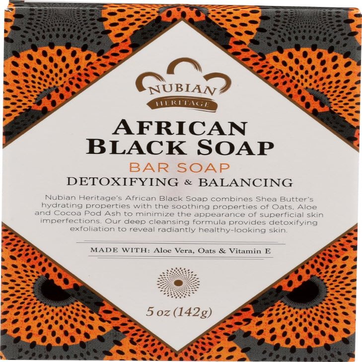 African Black Soap - 5 oz.- Anti-Blemish, Detoxifying and Healing With Shea Butter, Aloe and Vitmain E