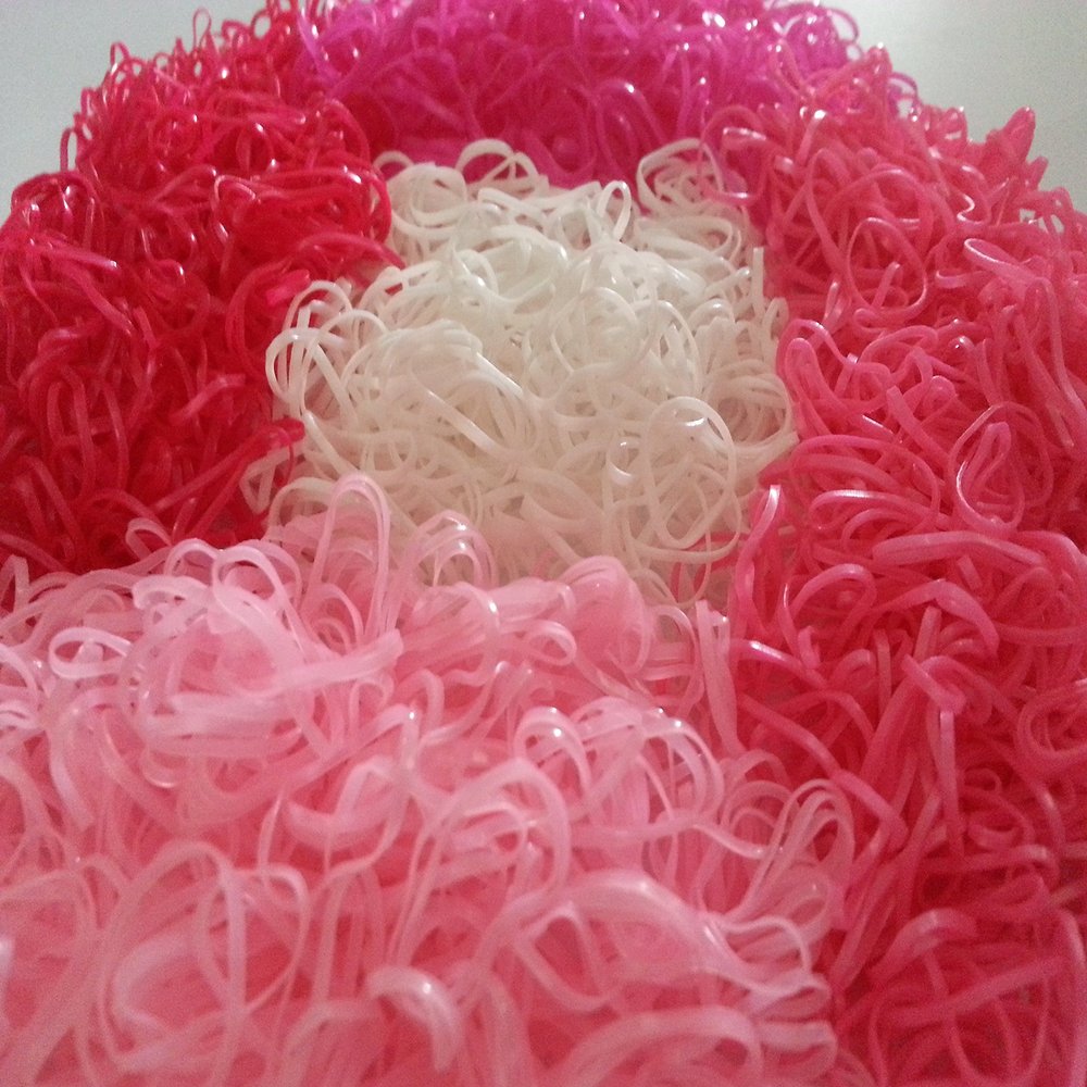 1000pcs pink Hair Band Rope Ponytail Elastic Hair Rubber girl dog small