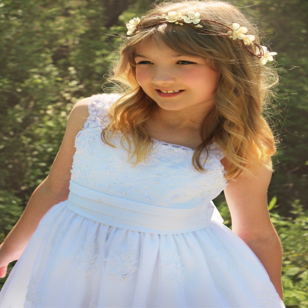 beautiful flower girl crown