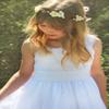 beautiful flower girl crown view 3
