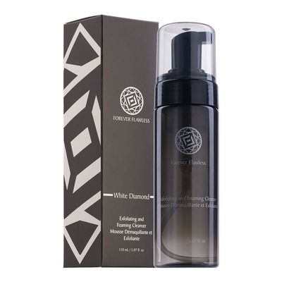 Forever Flawless Exfoliating and Foaming Face Cleanser and Makeup Remover with 100% Natural Diamond Powder, Deep Clean for Women and Mens Pores FF17, (150 ml)