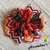 Autumn Colors Chevron Suzie Q Korker Hair Bow view 2