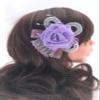 2 pc"Rose" Hair Flower Bow Clip for Baby Girls Kids Teens Women Gift Crafts Hair Accessories view 4