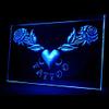 100035 Tattoo Heart Rose Love Sex Open Display LED Light Neon Sign view 1