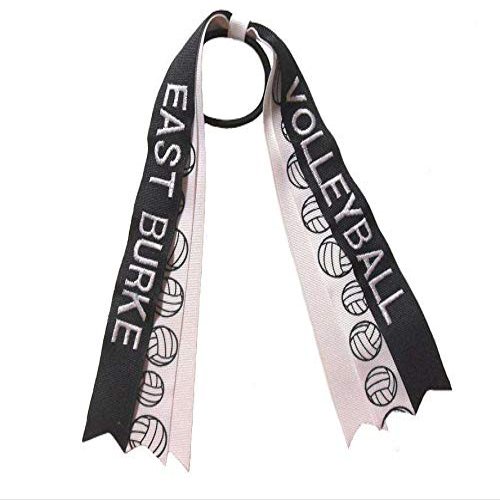 Custom Embroidered Volleyball Hair Bow Streamers