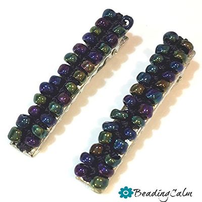 Jewel Tones hair Barretes-Set of 2