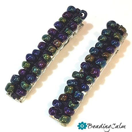 Jewel Tones hair Barretes-Set of 2