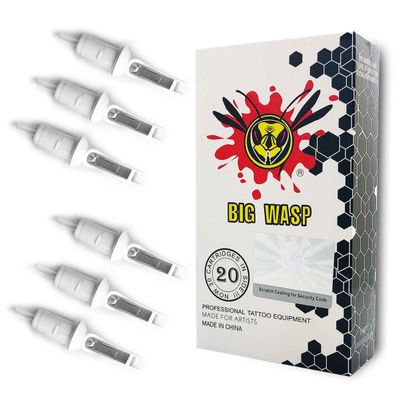 BIGWASP Professional 19RM Disposable Tattoo Needle Cartridge #12 Standard 19 Curved Magnum (1219RM) 20Pcs