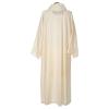Clerical ALB in Cotton and Polyester, Flared with Cowl in Ivory, 150 cm (59 inc.) view 3