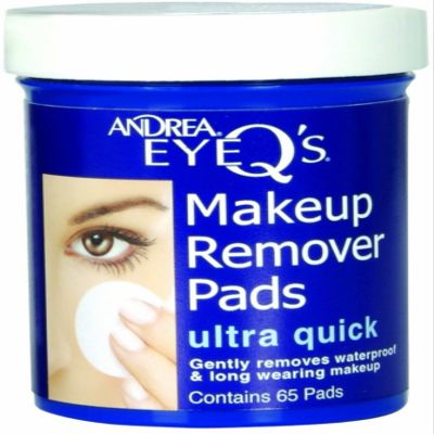 Andrea Eye Q's Eye Make-Up Remover Pads Ultra Quick 65 Each (Pack of 10)