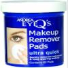 Andrea Eye Q's Eye Make-Up Remover Pads Ultra Quick 65 Each (Pack of 10) view 1