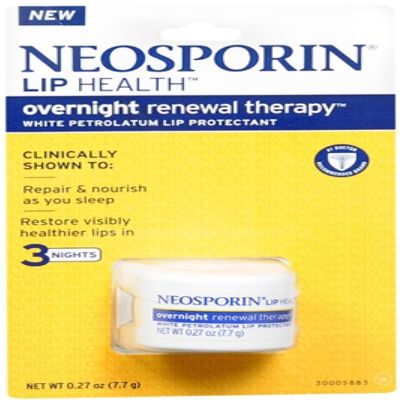 Neosporin Lip Health Overnight Renewal Therapy, 0.27 OZ