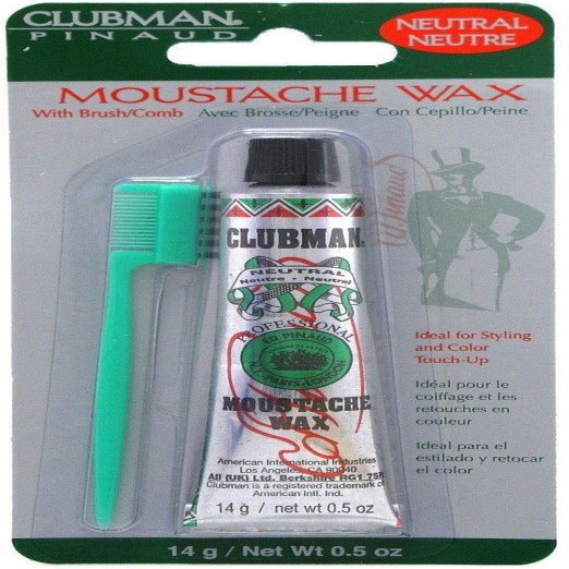 Clubman Moustache Wax Neutral 0.50 oz (Pack of 11)