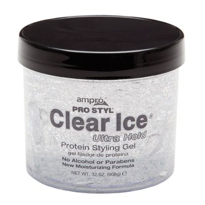 Ampro Clear Ice Protein Styling Gel, 32 oz (Pack of 8)
