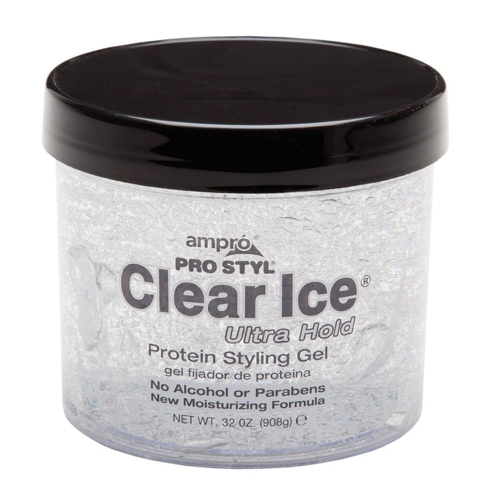 Ampro Clear Ice Protein Styling Gel, 32 oz (Pack of 8)