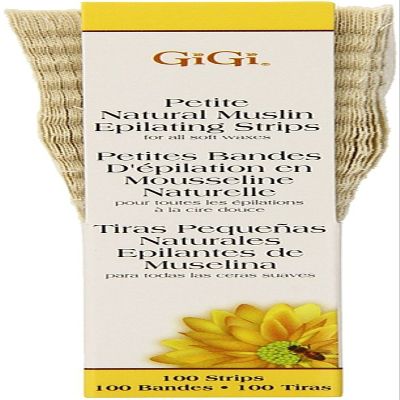 GiGi Natural Muslin Epilating Strips, Petite 100 ea (Pack of 7)