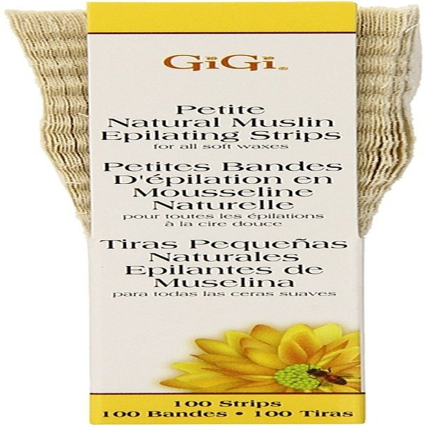 GiGi Natural Muslin Epilating Strips, Petite 100 ea (Pack of 9)