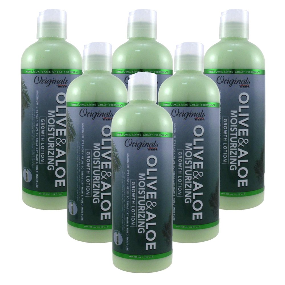 Africas Best Orig Olive Oil Max Strength Grow Lotion 12 Ounce (355ml) (6 Pack)