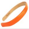 1.5 CM wide lambskin leather headband, handmade in USA comfortable all day hold (Orange) view 2
