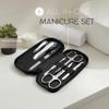 Manicure Set Solingen Made in Germany - 7 Piece Exclusive Finger & Toe Nail Clippers Kit for Women and Men in Real Leather Case, Color Black view 2