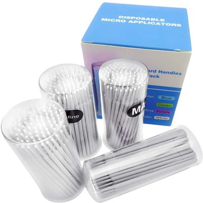400 Pcs White Dental Disposable Micro Applicator Brush Bendable Cylinder White Dia. 1.2 MM