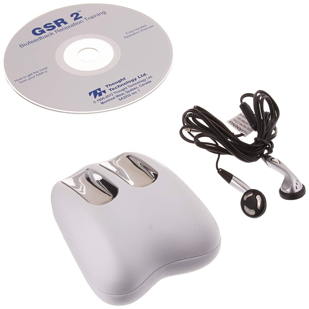 Fabrication GSR Galvanic Skin Responses Biofeedback Unit, White