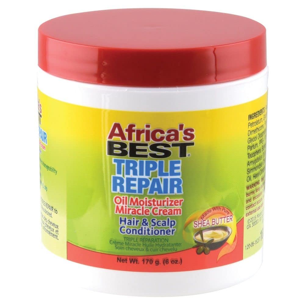 Africa's Best Triple Repair Oil Moisturizer Hair and Scalp Conditioner, 6 Ounce