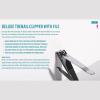 Trim Neat Feet Foot Care Implements Deluxe Toenail Clipper with File, Straight Edge, Stainless Steel, Cuts Toughest Toenails, Helps with Ingrown Nails, Ultra Sharp, Nail Care Tool, 1 Count view 2