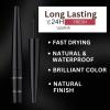EVAGARDEN Long Lasting Eye Liner - Liquid Formula with Thin Applicator for Precise, Quick Makeup - Emphasize Your Look with Graphics - Set Curves from Light to Dramatic - 01 Black - 0.05 oz view 4