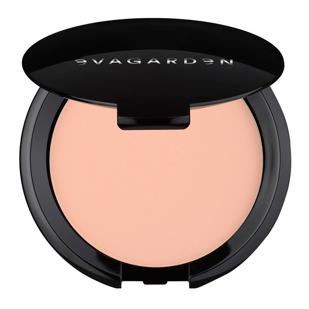 EVAGARDEN Velvet Compact Powder - Ultra-Thin and Luxurious - Ensures Smooth and Invisible Finish - Reduces Small Blemishes for Radiant Appearance - With UV Protection - 805 Pink Champagne - 0.35 oz