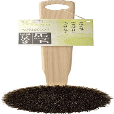 Marna B662 Hinoki Body Brush, Long Handle, Horse Hair, Patterned, Made in Japan, Back Brush, Easy to Wash Back, Removable, Body Brush