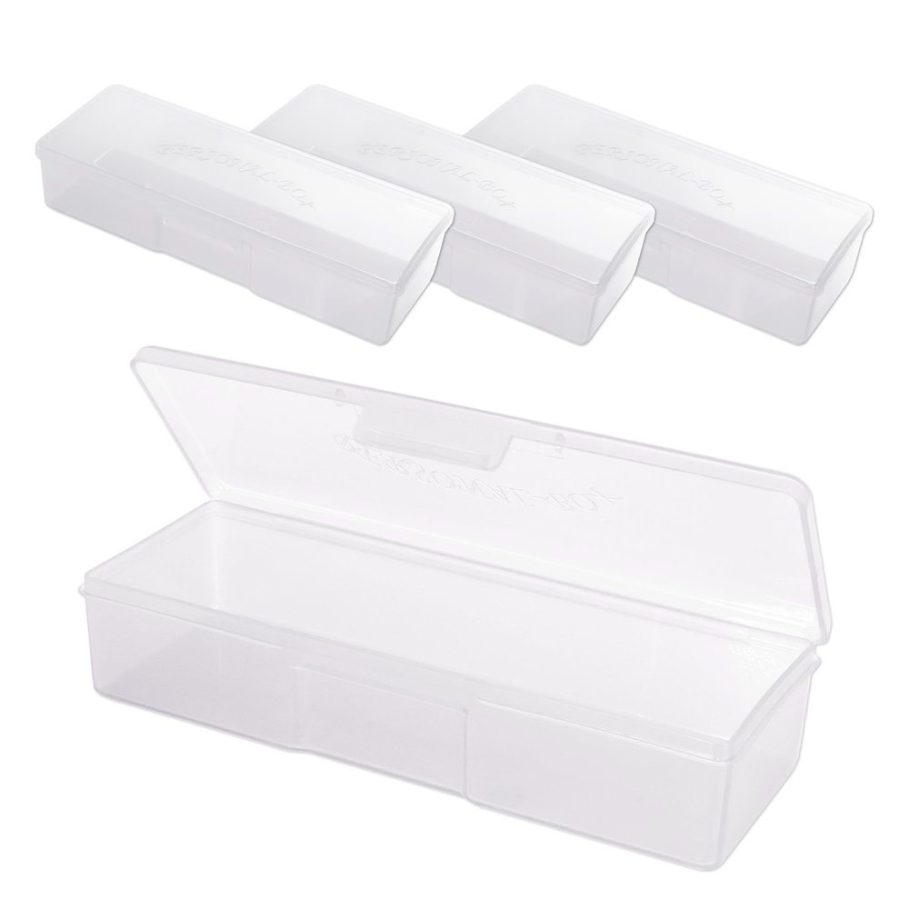 Beauticom Personal Box Storage Case for Professional Manicurist Nails Pedicure (Large Size) (40 Pieces, FROSTED)