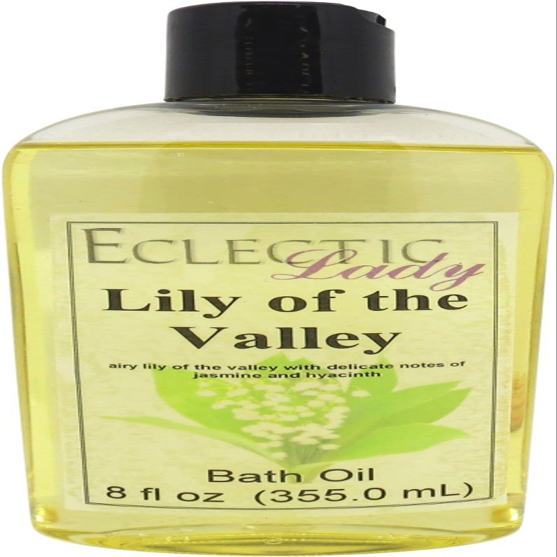 Lily Of The Valley Bath Oil, Scented Body Oil, Relaxing Bathing Oil, 8 oz