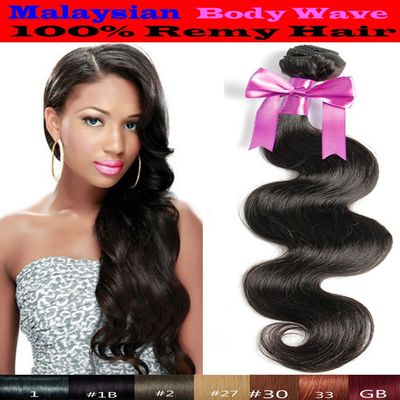 7A Virgin Remy Body Wave - Unprocessed Malaysian Human Hair Weave Bundle, Hair Extensions, Natural Off Black Color - 22 Inch