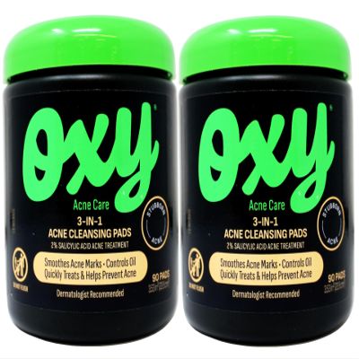 OXY Maximum Action Rapid Treatment 3-In-1 Treatment Pads, 90 ea - 2pc