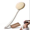 Soft Bristles Shower Brush for Body, Long Handle Back Brush for Women White view 1
