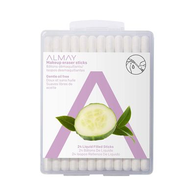 Almay Oil-Free Makeup Eraser Sticks, 24 Count (Pack of 2)