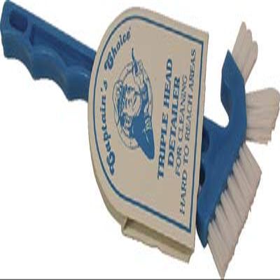 Captain's Choice Detail Scrub Brush Triple Head